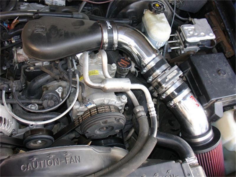 Injen Wrinkle Black Power-Flow Air Intake 94-04 S10 Sonoma Jimmy Blazer 4.3L PF7021WB Photo - Mounted