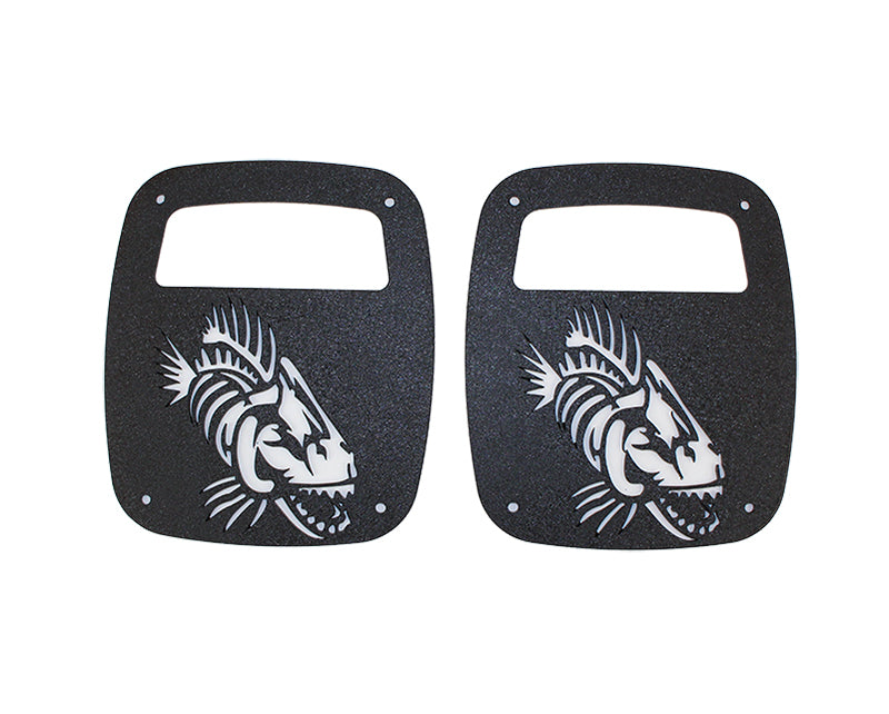 Fishbone Offroad Jeep Wrangler CJ YJ TJ Tail Light Covers - Black Textured Powdercoat FB31044 FB31044 Photo - Primary