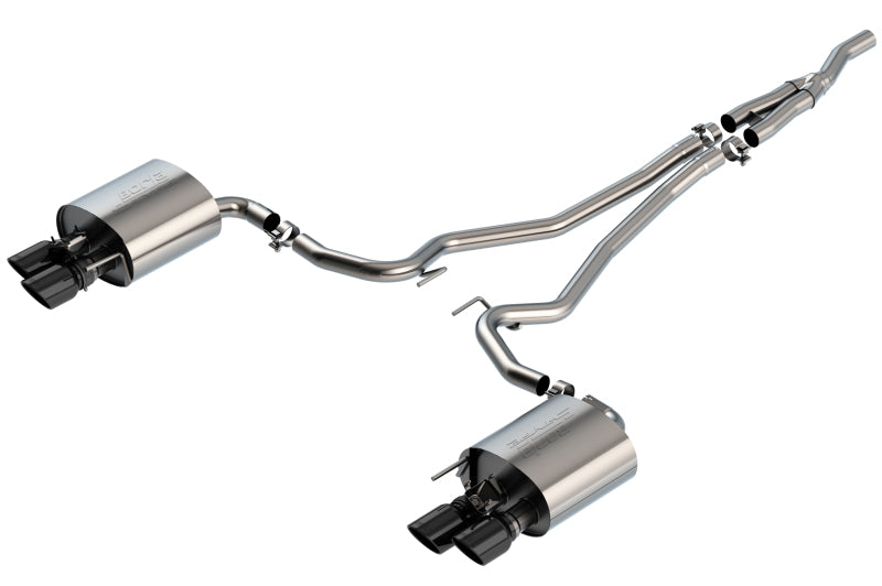 Borla 19-20 Ford Mustang Ecoboost 2.3L 2.25in S-type Exhaust w/ Valves - Black Chrome Tips 140827BC 140827BC Photo - Primary