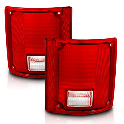 ANZO 1978-1991 Chevy Blazer Taillight Red/Clear Lens w/o Chrome Trim Fleetside (OE Replacement) 311317 311317 Photo - Unmounted