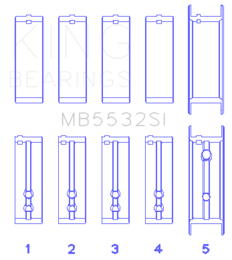 King Engine Bearings King Chevrolet 151/153 (Size STD) Main Bearing Set MB5532SI