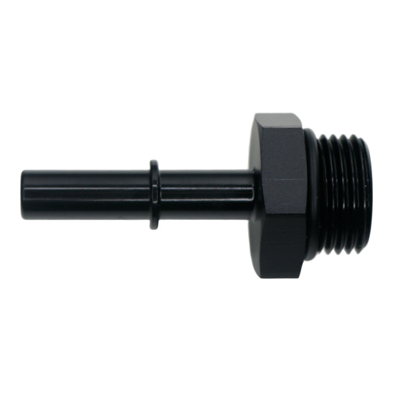 DeatschWerks 8AN ORB Male to 5/16in Male EFI Quick Connect Adapter - Anodized Matte Black 6-02-0123-B 6-02-0123-B Photo - Primary
