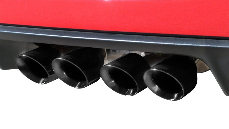 Corsa Performance 05-08 Chevrolet Corvette C6 6.0L V8 Black Xtreme Axle-Back Exhaust 14469BLK Photo - Mounted