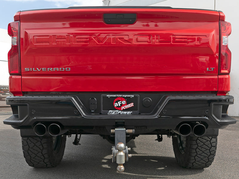 aFe Vulcan Series 3in 304 SS Exhaust Cat-Back w/ Black Tips 2019 GM Silverado/Sierra 1500 V8-5.3L 49-34105-B 49-34105-B Photo - Mounted