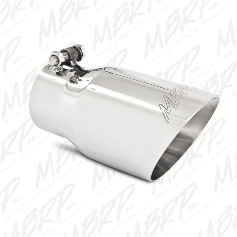 MBRP Universal Tip 4in O.D. Dual Wall Angled 3in inlet 8in length T5122 Photo - Primary