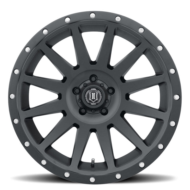 ICON Compression 20x10 5x5 -12mm Offset 5in BS 71.5mm Bore Satin Black Wheel 2020107350SB 2020107350SB Photo - Close Up