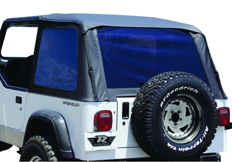 Rampage 1992-1995 Jeep Wrangler(YJ) Frameless Soft Top Kit - Black Diamond 109435 109435 Photo - Mounted