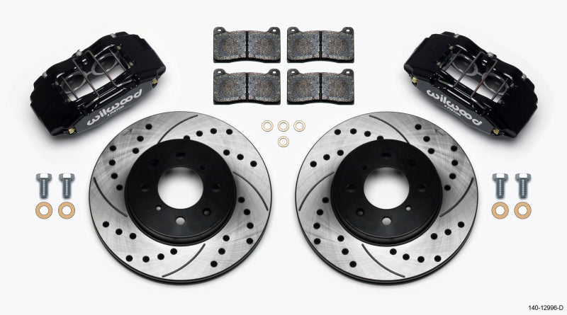 Wilwood DPHA Front Caliper & Rotor Kit, Drilled, Honda / Acura w/ 262mm OE 140-12996-D Photo - Primary