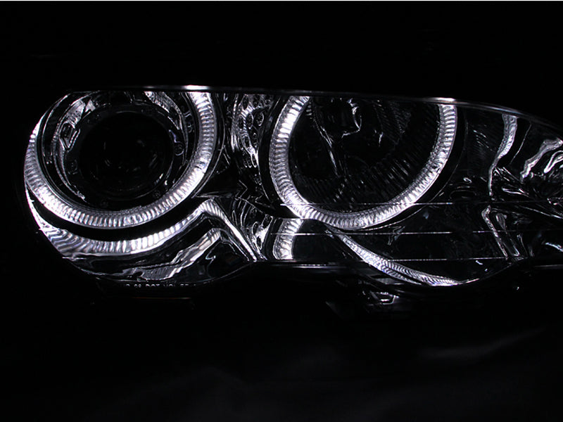 Anzo 2000-2003 BMW 3 Series E46 Projector Headlights w/ Halo Chrome 121268 Photo - Mounted