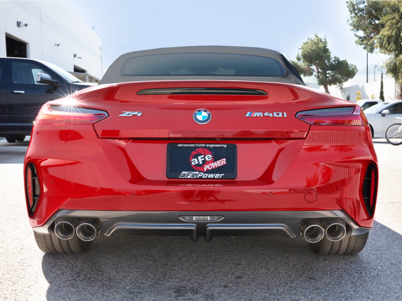 aFe 19-24 BMW Z4 M40i (G29) L6-3.0L (t) B58 MACH Force-Xp 3in to 2-1/2in SS CB Exhaust - Polished 49-36352-P 49-36352-P Photo - Mounted