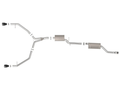 afe MACH Force-Xp 13-16 Audi Allroad L4 SS Cat-Back Exhaust w/Black Tips 49-36438-B 49-36438-B Photo - Unmounted