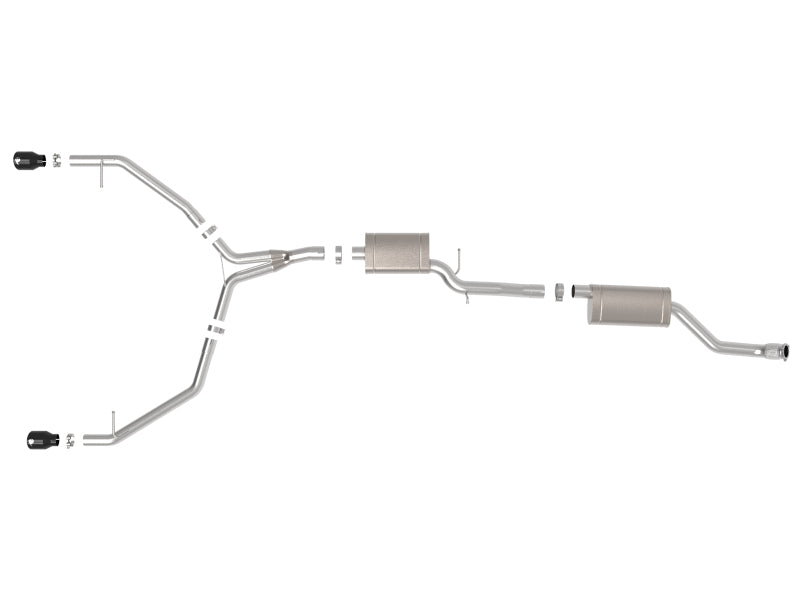 afe MACH Force-Xp 13-16 Audi Allroad L4 SS Cat-Back Exhaust w/Black Tips 49-36438-B 49-36438-B Photo - Unmounted