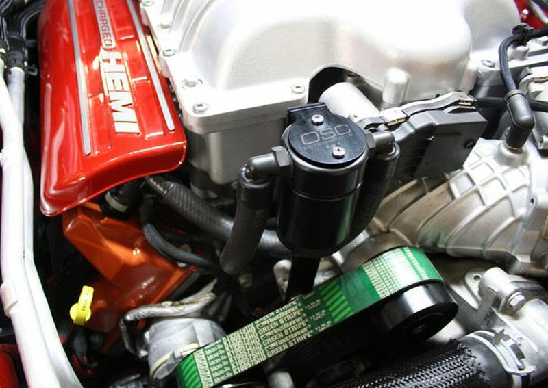 J&L 15-23 Dodge Hellcat/Demon 6.2L Hemi Passenger Side Oil Separator 3.0 - Black Anodized 3060P-B 3060P-B Photo - Primary