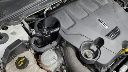 J&L 17-20 Lincoln Continental/MKZ 3.0L EcoBoost Passenger Side Oil Separator 3.0 - Black Anodized 3079P-B 3079P-B Photo - Mounted