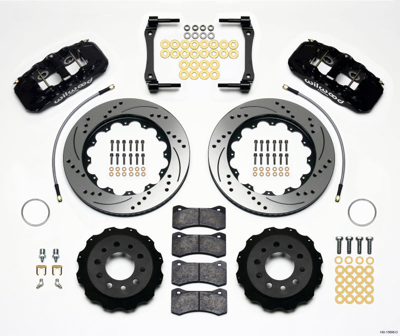 Wilwood AERO4 Rear Kit 14.25in Drilled 2014-Up Corvette C7 w/Lines 140-13698-D 140-13698-D Photo - Primary