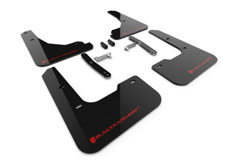 Rally Armor 2024 Hyundai Elantra Black Mud Flap Red Logo MF119-UR-BLK-RD MF119-UR-BLK-RD Photo - Primary