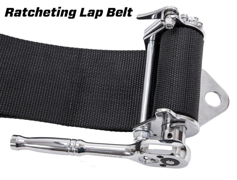 PRP Seats PRP 5.2 Cam-Lock Harness w/ Ratchet Lap Belt - Black SB5.2CAMRT SB5.2CAMRT Photo - Close Up