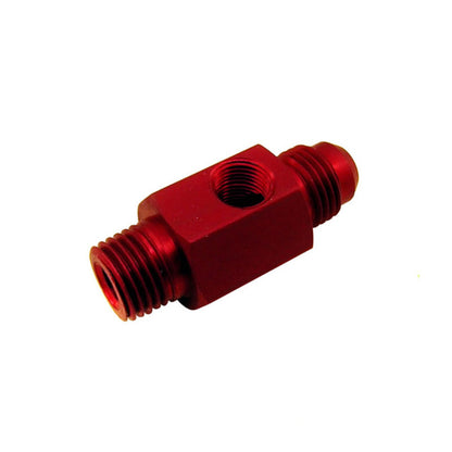 Nitrous Express 1/4 NPT x 6AN w/1/8 NPT Gauge Hole (Fuel Bypass Fitting) 16204 16204 Photo - Primary