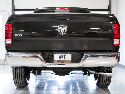 AWE Tuning 09-18 RAM 1500 5.7L (w/o Cutouts) 0FG Single Side Exit Cat-Back Exhaust - Chrome Tips 3015-32304 3015-32304 Photo - Mounted