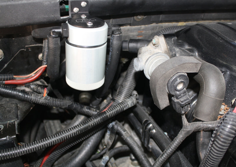 J&L 99-04 Ford Lightning Passenger Side Oil Separator 3.0 - Clear Anodized 3027P-C 3027P-C Photo - Primary