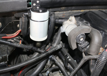 J&L 99-04 Ford Lightning Passenger Side Oil Separator 3.0 - Clear Anodized 3027P-C 3027P-C Photo - Primary