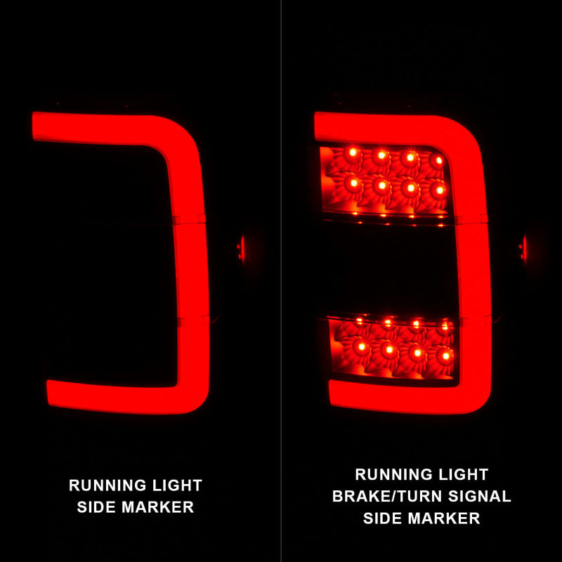 ANZO 01-11 Ford Ranger LED Taillights - Black Housing w/ Smoke Lens & Light Bar 311391 311391 Photo - Unmounted