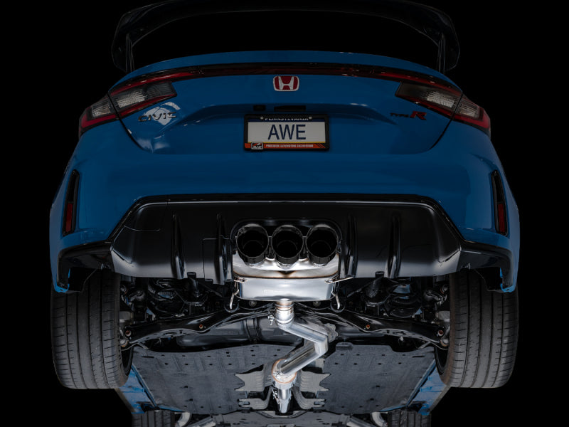 AWE Tuning 2023 Honda Civic Type R FL5 Touring Edition Exhaust w/ Triple Diamond Black Tips 3015-53287 3015-53287 Photo - Mounted