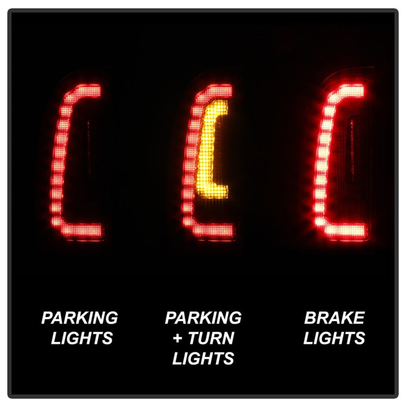 Spyder 05-15 Toyota Tacoma LED Tail Lights (Not Compatible w/OEM LEDS) - Black ALT-YD-TT05V2-LB-BK 5085467 5085467 Photo - Unmounted