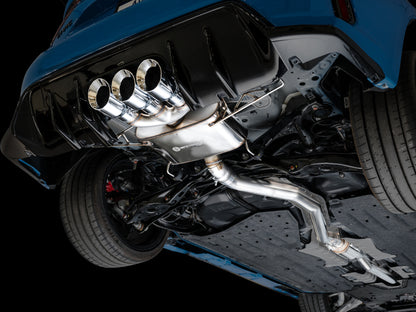 AWE Tuning 2023 Honda Civic Type R FL5 Touring Edition Exhaust w/ Triple Chrome Silver Tips 3015-52287 3015-52287 Photo - Mounted