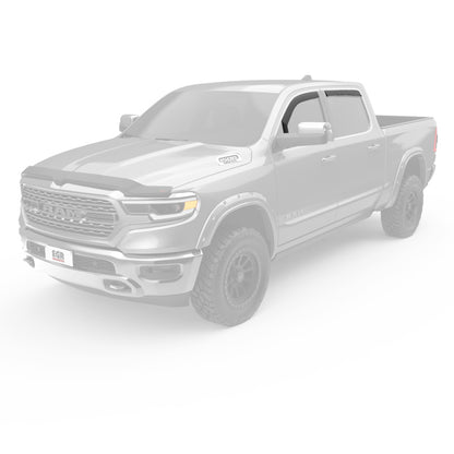 EGR 19-23 Ram 1500 In-Channel Window Visors Front/Rear Set Matte Black Extended Cab 572965 572965 Photo - Mounted