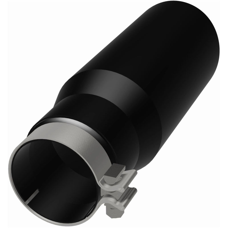 Magnaflow Tip Stainless Black Coated Single Wall Round Single Outlet 5in Dia 3.5in Inlet 14.5in L 35237 35237 Photo - out of package