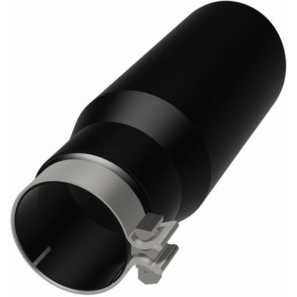 Magnaflow Tip Stainless Black Coated Single Wall Round Single Outlet 5in Dia 3.5in Inlet 14.5in L 35237 35237 Photo - out of package