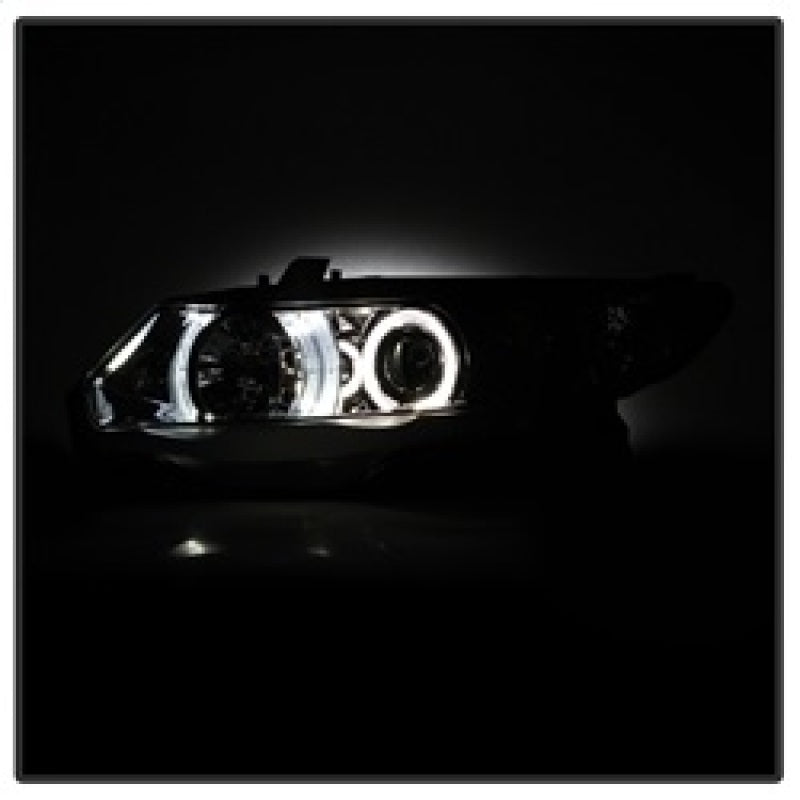 Spyder Honda Civic 06-08 2Dr Projector Headlights LED Halo Chrome High H1 Low H1 PRO-YD-HC06-2D-HL-C 5010797 5010797 Photo - Unmounted