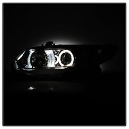 Spyder Honda Civic 06-08 2Dr Projector Headlights LED Halo Chrome High H1 Low H1 PRO-YD-HC06-2D-HL-C 5010797 5010797 Photo - Unmounted