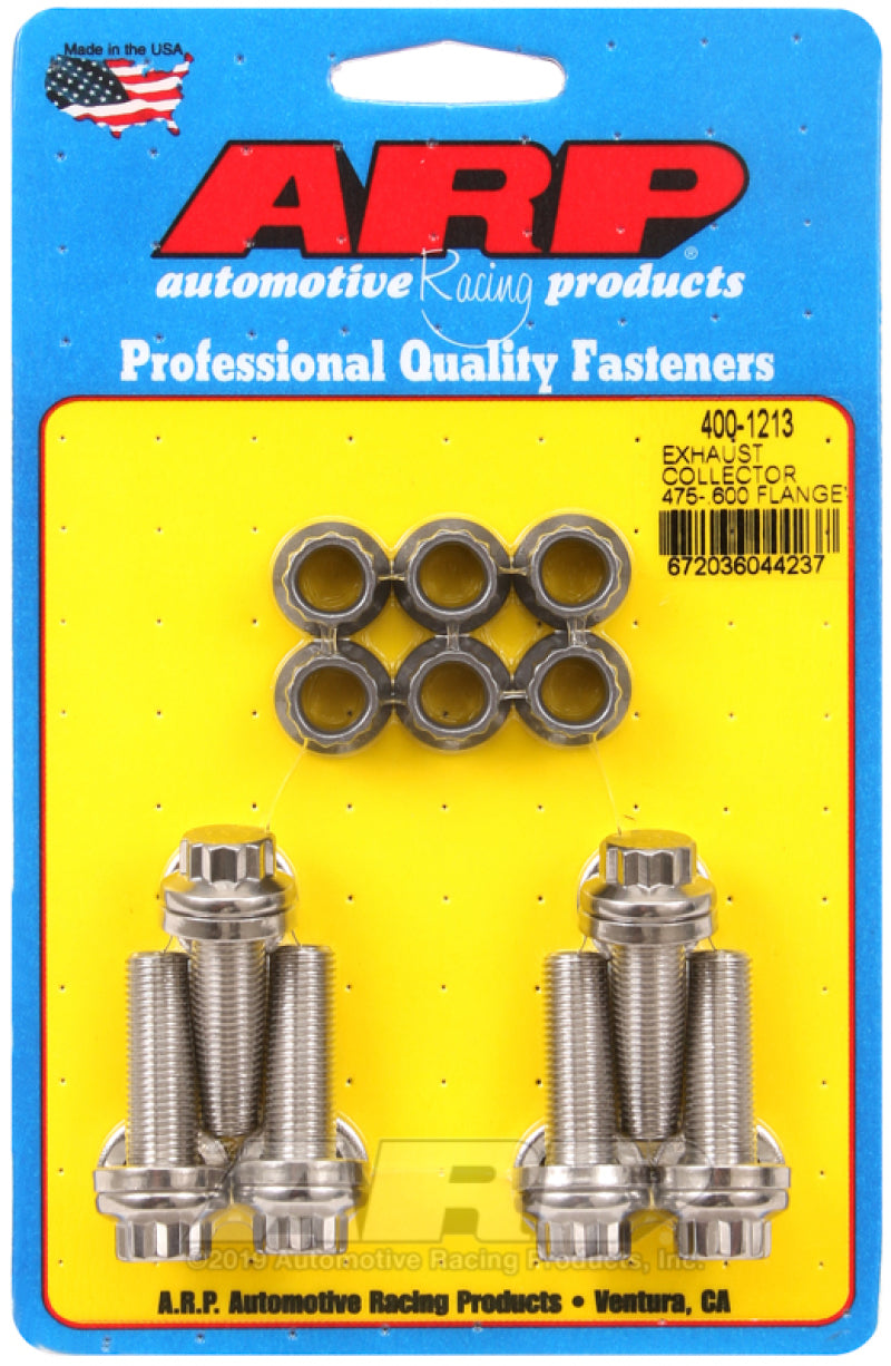 ARP Exhaust Collector .475-.600 Flange Bolt Kit 400-1213 Photo - Primary