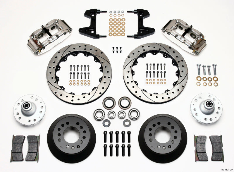 Wilwood Narrow Superlite 6R Front Hub Kit 12.88in Drill Pol 74-80 Pinto/Mustang II Disc Spindle only 140-9801-DP 140-9801-DP Photo - Primary