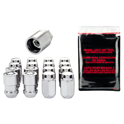 McGard 4 Lug Hex Install Kit w/Locks (Cone Seat Nut) M12X1.5 / 13/16 Hex / 1.5in. Length - Chrome 84457 84457 Photo - out of package