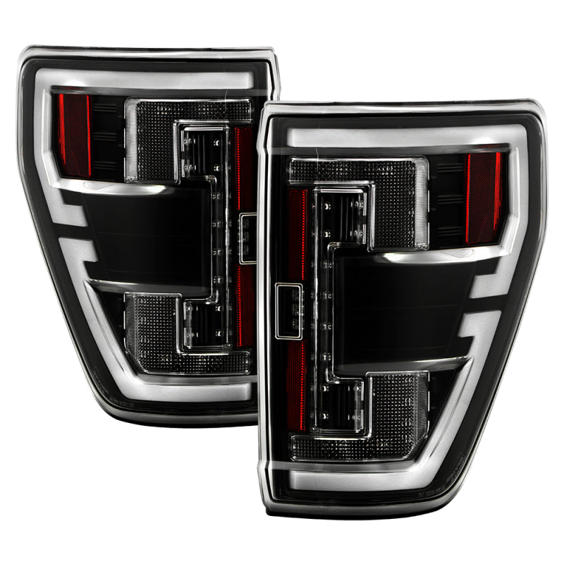 SPYDER 21-23 Ford F150 (Factory Halogent) Light Bar LED Tail Lights - Black (ALT-YD-FF15021HAL-BK) 5088772 5088772 Photo - Primary