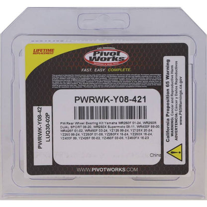 Pivot Works 99-23 Yamaha YZ125 PW Rear Wheel Bearing Kit PWRWK-Y08-421 PWRWK-Y08-421 Photo - Primary