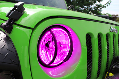 ORACLE Lighting Oracle 07-16 Jeep Wrangler JK SMD HL - ColorSHIFT w/ BC1 Controller 7079-335 7079-335 Photo - lifestyle view