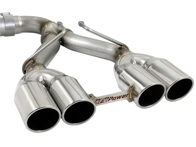 aFe Rebel Series 2-1/2" 304 Stainless Steel Cat-Back Exhaust System 49-38073-P Photo - Unmounted