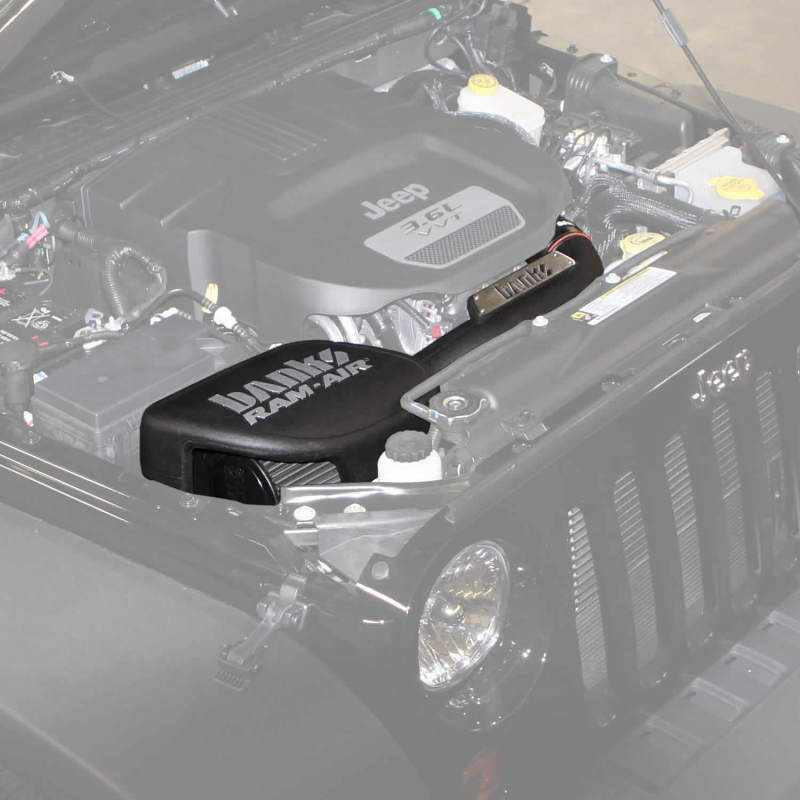 Banks Power 12-15 Jeep 3.6L Wrangler Ram-Air Intake System - Dry Filter 0W56T 41837-D Photo - Mounted