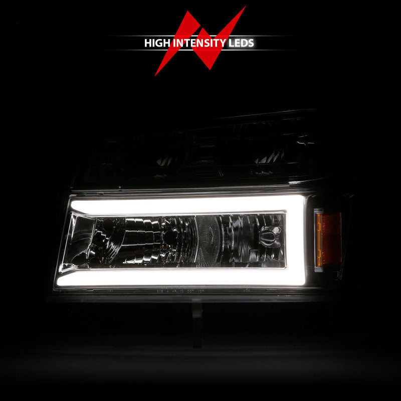 ANZO 04-12 GM Colorado/Canyon/I-Series Crystal Headlights - w/ Light Bar Chrome Housing 4pcs 111559 111559 User 5