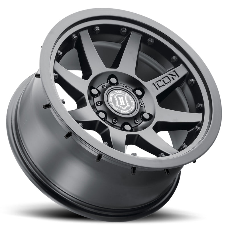 ICON Rebound Pro 17x8.5 6x5.5 25mm Offset 5.75in BS 95.1mm Bore Satin Black Wheel 21817859057SB 21817859057SB Photo - Unmounted