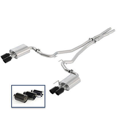 Ford Racing 2018+ Mustang GT 5.0L Cat-Back Extreme Exhaust System w/ Quad Black Chrome Tips M-5200-M8EBA M-5200-M8EBA Photo - Unmounted