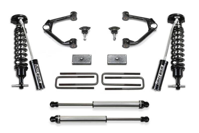 Fabtech 19-20 GM C/K1500 2WD/4WD Diesel 3in UCA System w/DL 2.5 Resi Coilovers & Rear DL Shocks K1166DL K1166DL Photo - Primary
