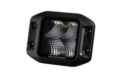 Hella Universal Black Magic 3.2in L.E.D. Cube Kit - Flood Beam (Flush Mount) 358176831 358176831 Photo - Primary