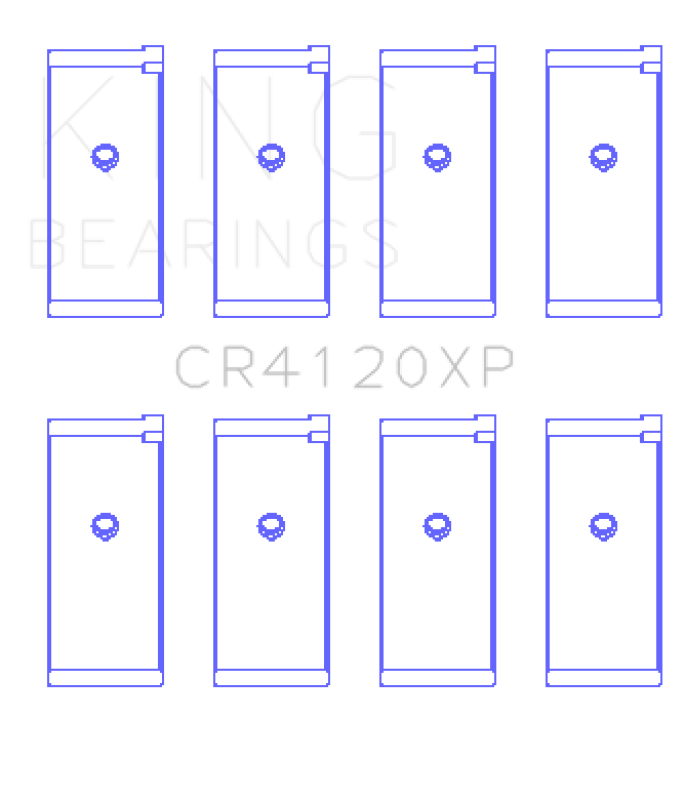 King Engine Bearings King Mitsubishi 4G63/4G64 7 Bolt 2nd Gen DSM and EVO I-IX (Size STD) Performance Rod Bearing Set CR4120XP CR4120XP Photo - Primary