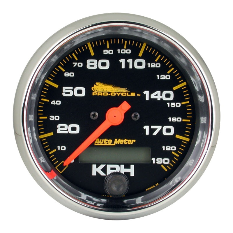 Autometer Pro-Cycle Gauge Speedo 3 3/4in 120 Mph Elec Black 19350 19350 Photo - Primary