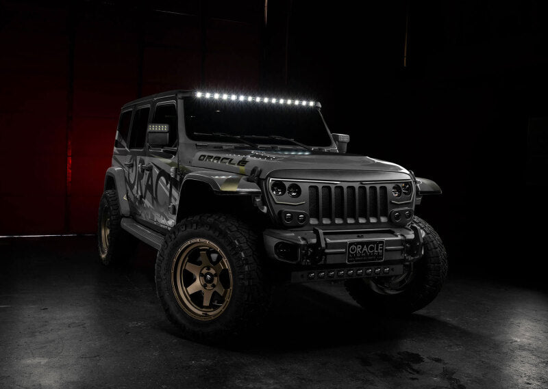 ORACLE Lighting Oracle Jeep Wrangler JL/Gladiator JT Integrated Windshield LED Light Bar System 5917-023 5917-023 Photo - lifestyle view
